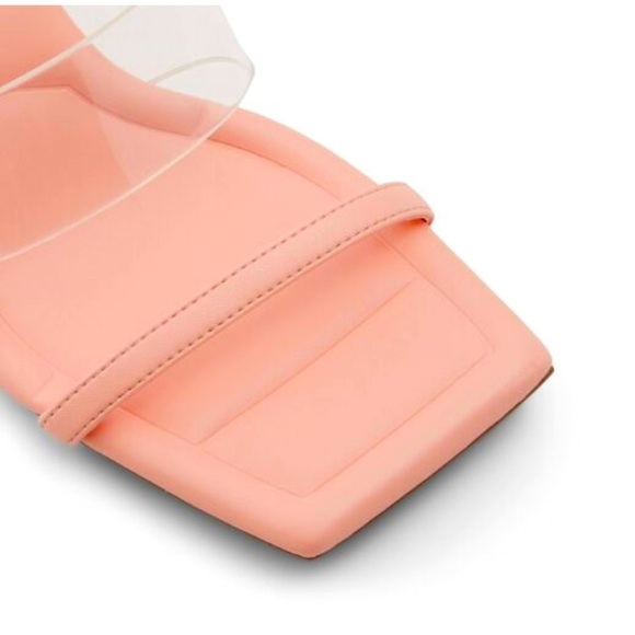 ALDO Eliss Shoes Pink Women's Triangle Chunky Block Heel Sandals Size 8 US NWT - Picture 5 of 10